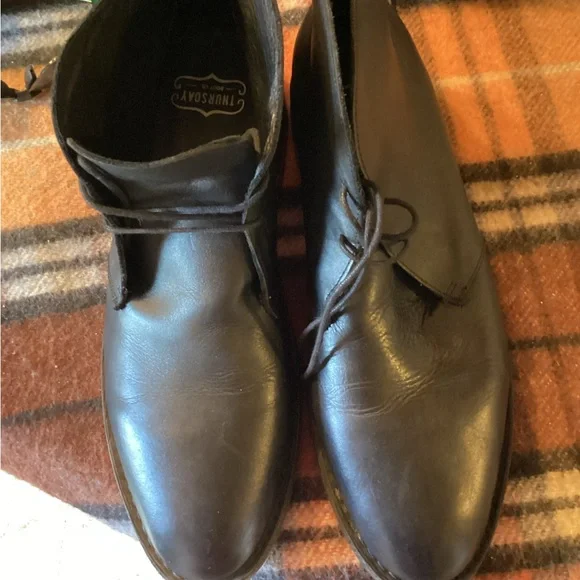 Thursday Boot Co Mens Scout Everyday Chukka Boots Blk Leather Lace Ups Size 13 - Picture 2 of 12